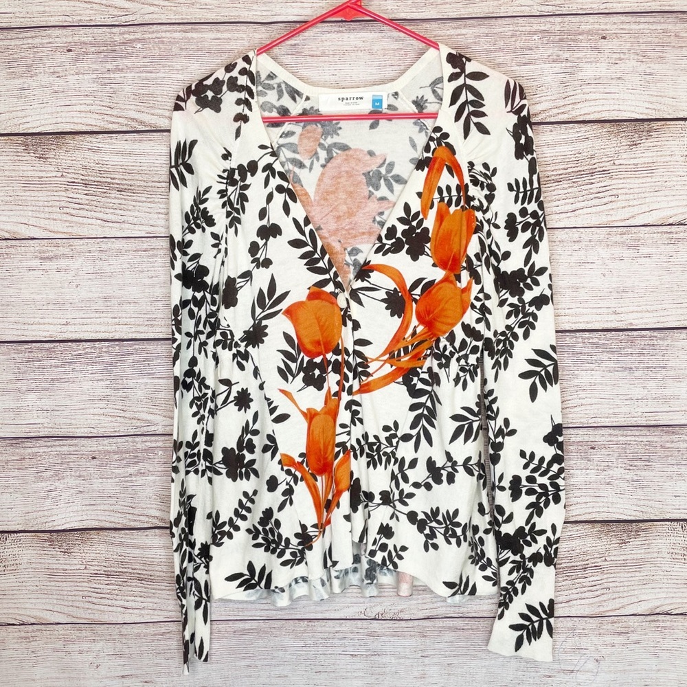 Anthropologie Sparrow Floral Cardigan